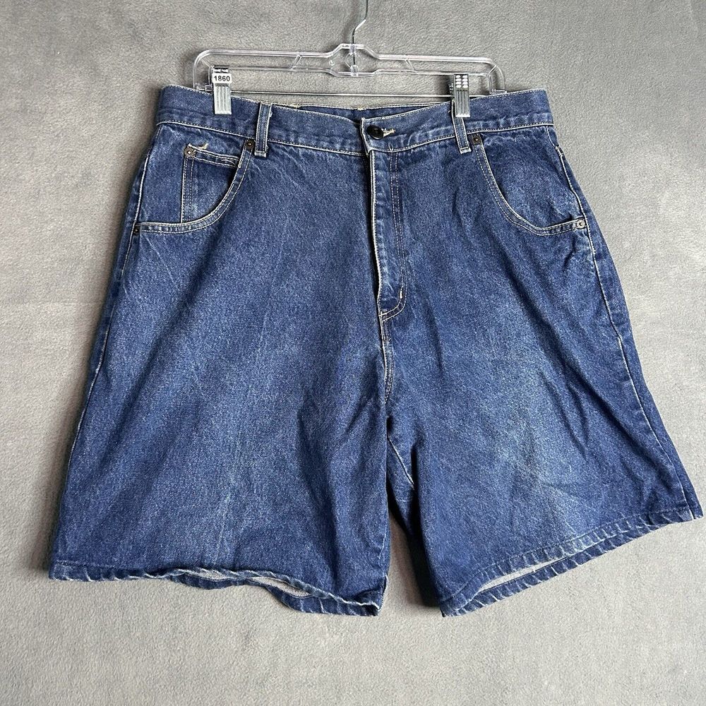 Vintage Solo‎ Jean Shorts (Men's Size 34 Actual)Blue Denim USA Made (Read)